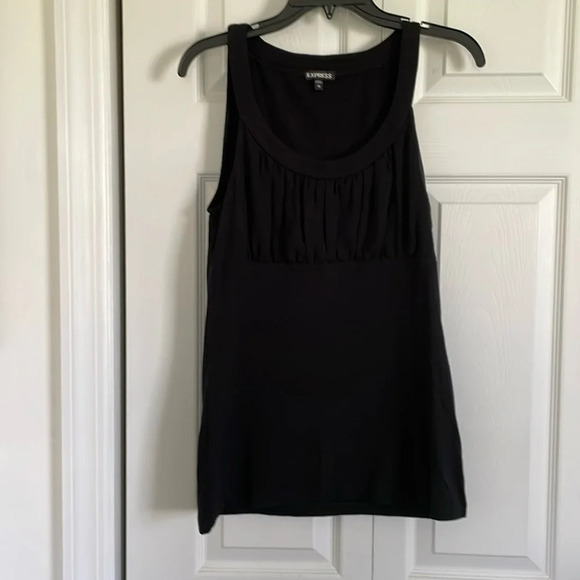 Express, sz M, black dressy tank. Cute under blazer or cardigan or with shorts! - Picture 2 of 4